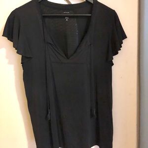 Loft flutter-sleeved top